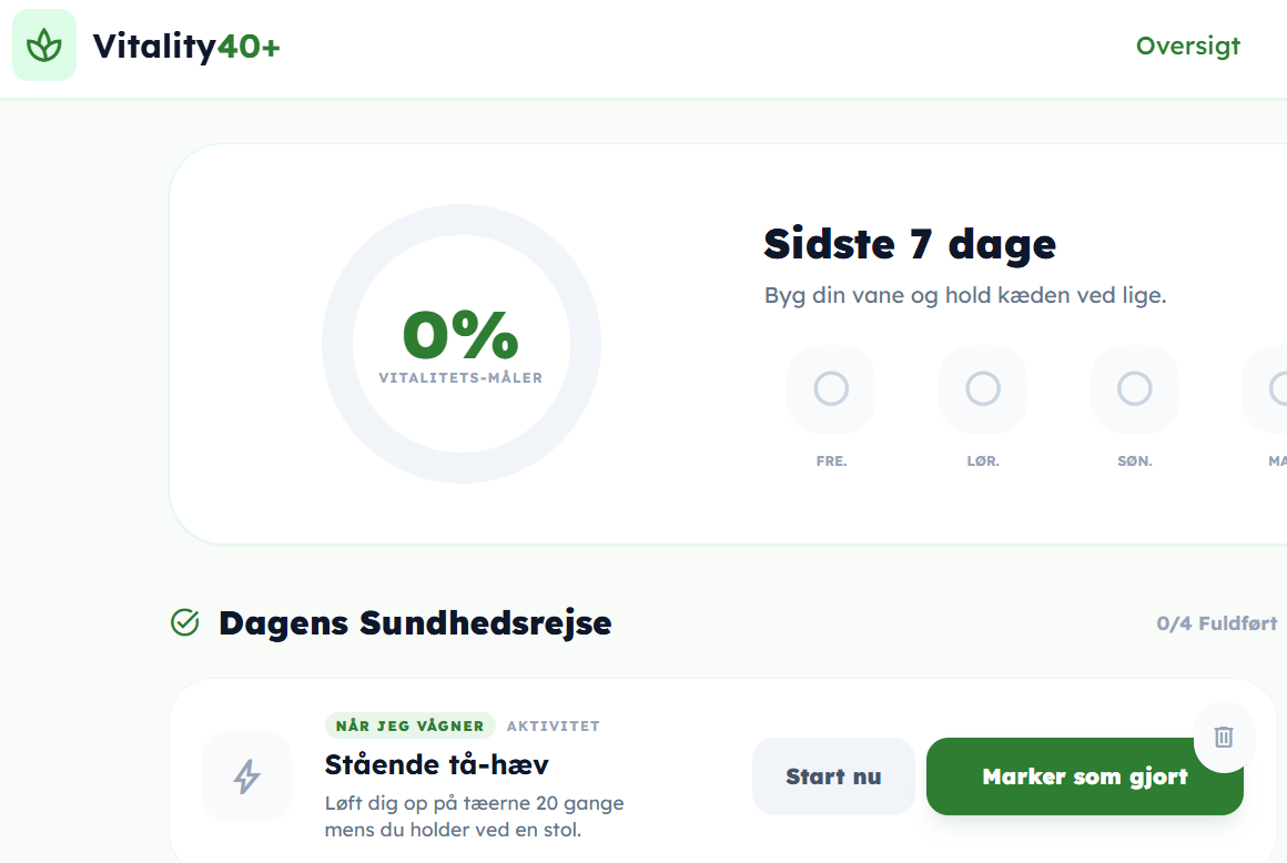 Skærmbillede fra Vitality 40+